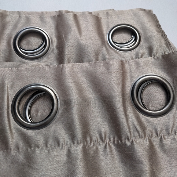 Shimmery Tan Curtains (double layered) - Picture 2 of 6